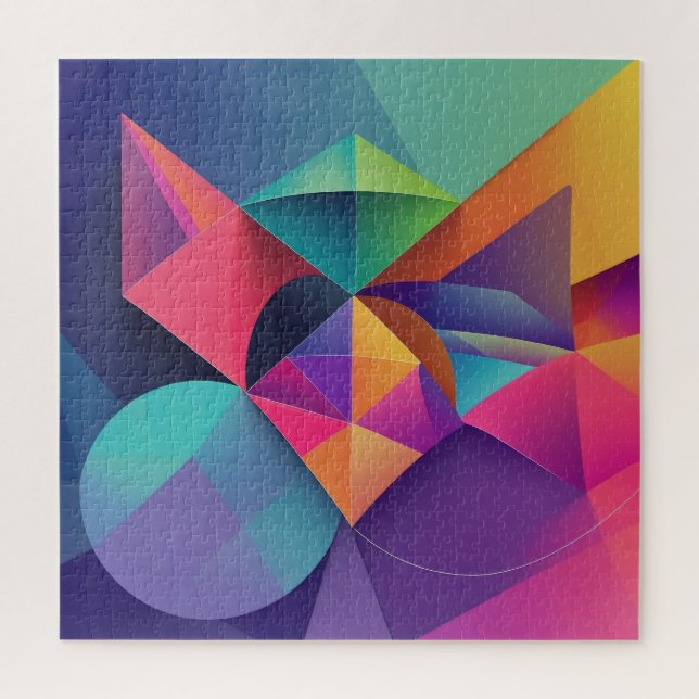 world of colourful geometry jigsaw puzzle (Vertical)