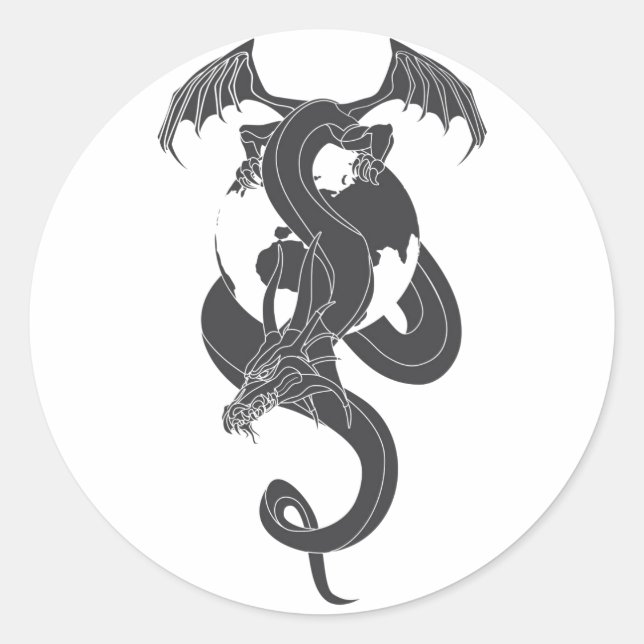 World of Dragon Classic Round Sticker (Front)