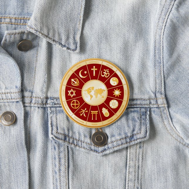 World of Faith 3 Inch Round Button (In Situ)