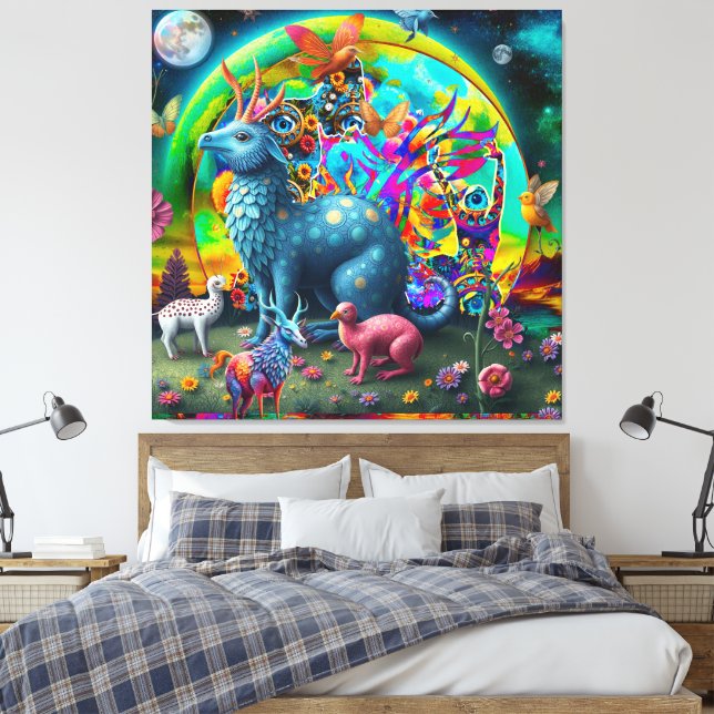 World Of Fantasy Canvas Print (Insitu(Bedroom))