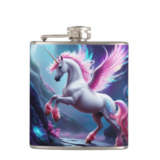 World of Fantasy Creatures: Unicorns Galore  Hip Flask
