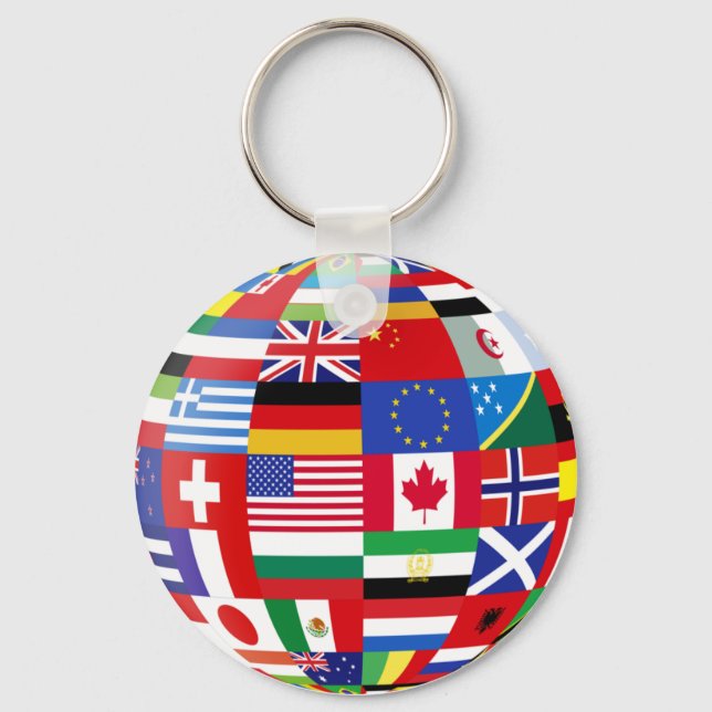 World of flags key chain (Front)