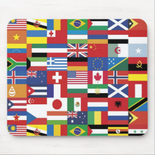 World of flags mouse pad