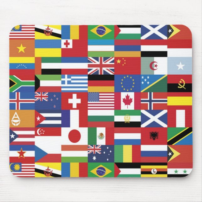 World of flags mouse pad (Front)
