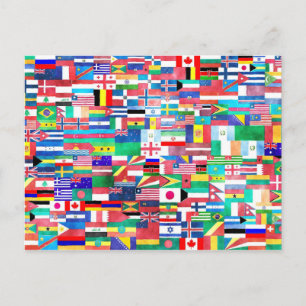 World Of Flags Postcard