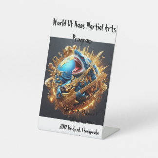 World of Kaos Desk sign