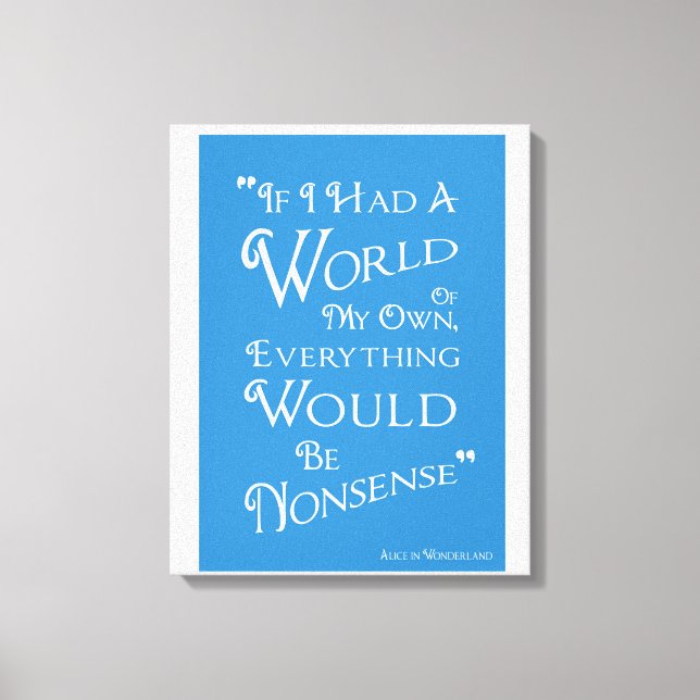 World of My Own - Alice Canvas Print (Front)
