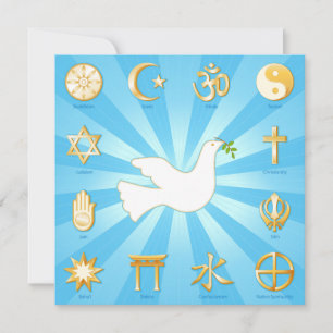 World of Peace Flat Invitation Card