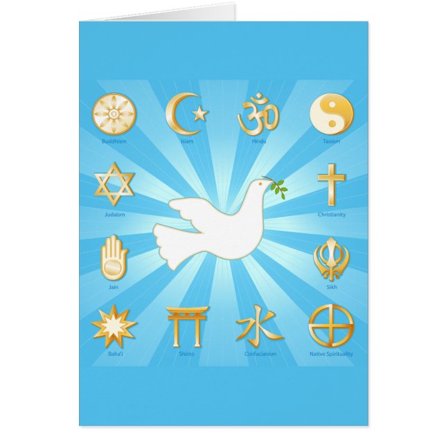 World of Peace Greeting Card (Front)