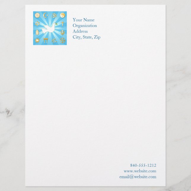 World of Peace Letterhead (Front)