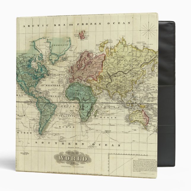 World on Mercators Projection Binder (Front/Inside)