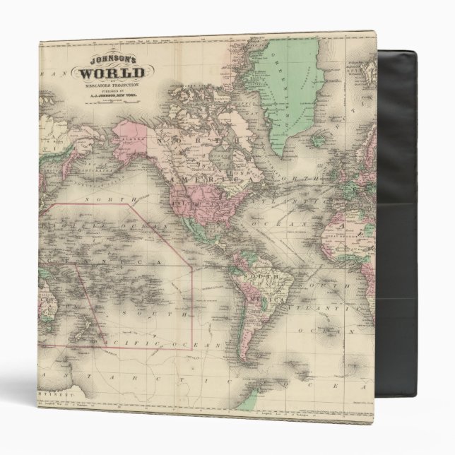 World on Mercator's Projection Binder (Front/Inside)