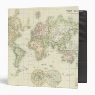 World On Mercator's Projection Binder