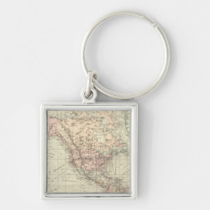World on Mercator's Projection Keychain