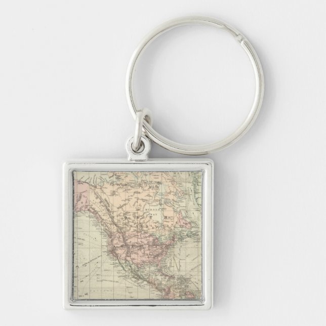 World on Mercator's Projection Keychain (Front)