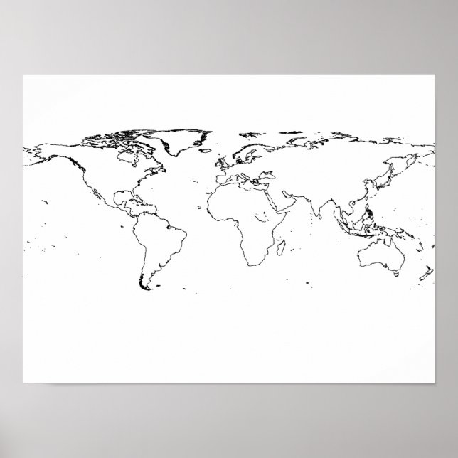World Ourline Map Poster (Front)