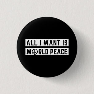 World Peace  1 Inch Round Button