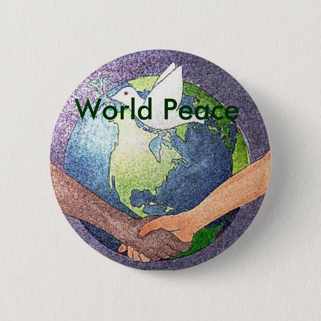 World Peace 2 Inch Round Button (Front)