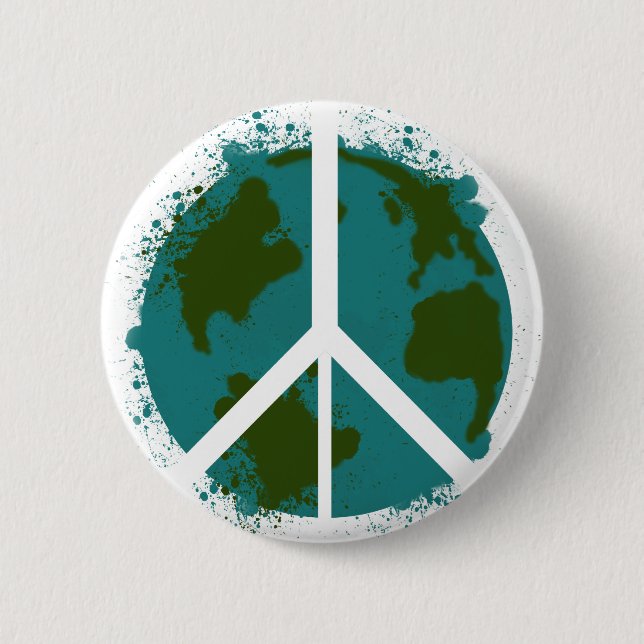 World Peace 2 Inch Round Button (Front)