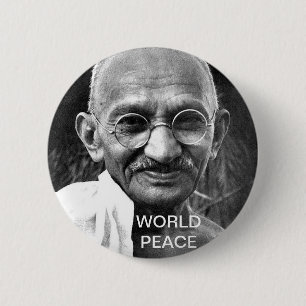 WORLD PEACE 2 INCH ROUND BUTTON