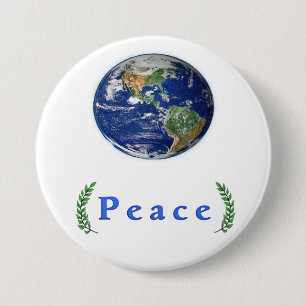World peace 3 inch round button