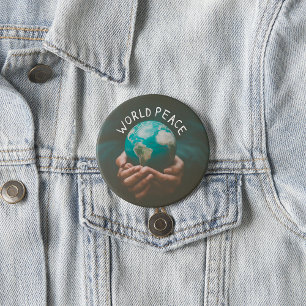 World Peace 3 Inch Round Button