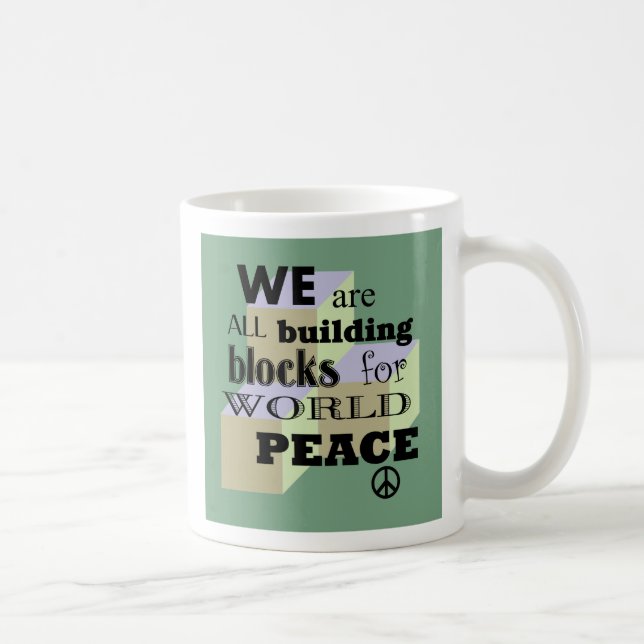 World Peace Building Blocks Coffee Mug (Right)