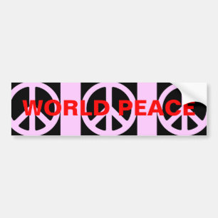 WORLD PEACE BUMPER STICKER