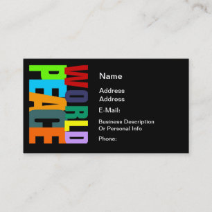 WORLD PEACE BUSINESS CARD