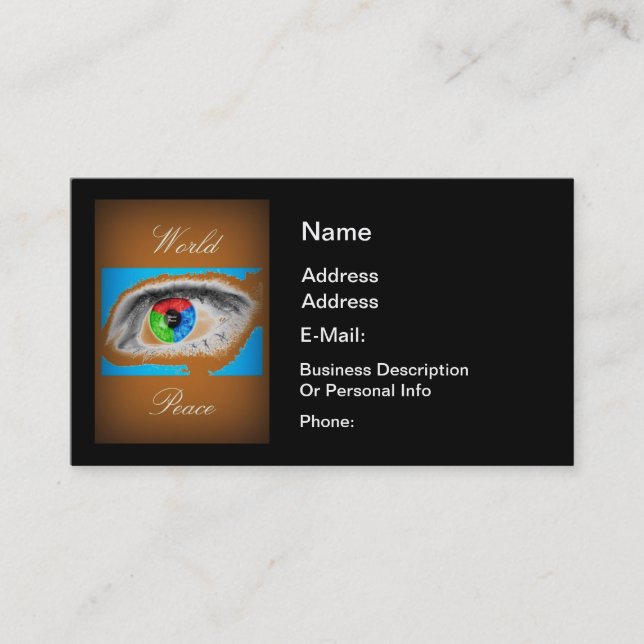 WORLD PEACE BUSINESS CARD (Front)