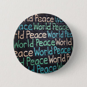 World Peace Colorful Love Peaceful 2 Inch Round Button
