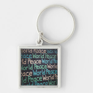 World Peace Colourful Love Peaceful Keychain