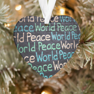 World Peace Colourful Love Peaceful Ornament