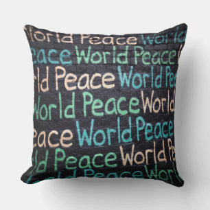World Peace Colourful Love Peaceful Throw Pillow