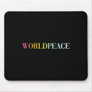 World Peace (colourful Text) Mouse Pad