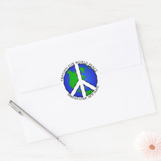 World Peace Earth and Peace Sign Sticker | Zazzle