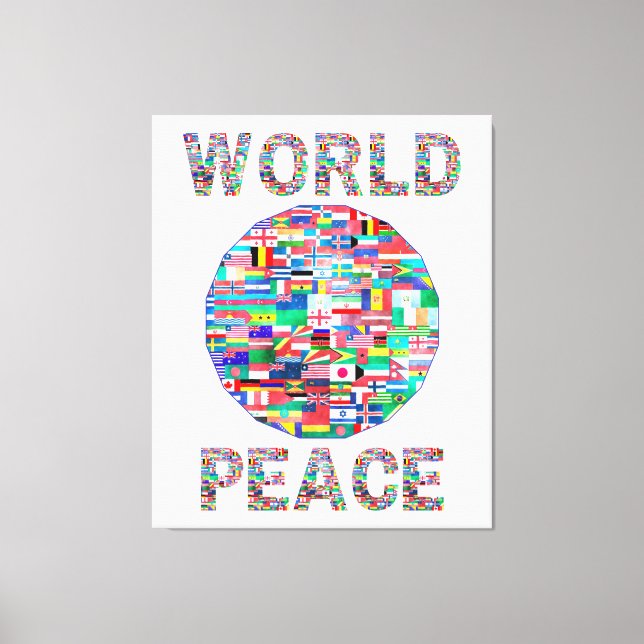 World Peace Flag II Collection Wall Art (Front)