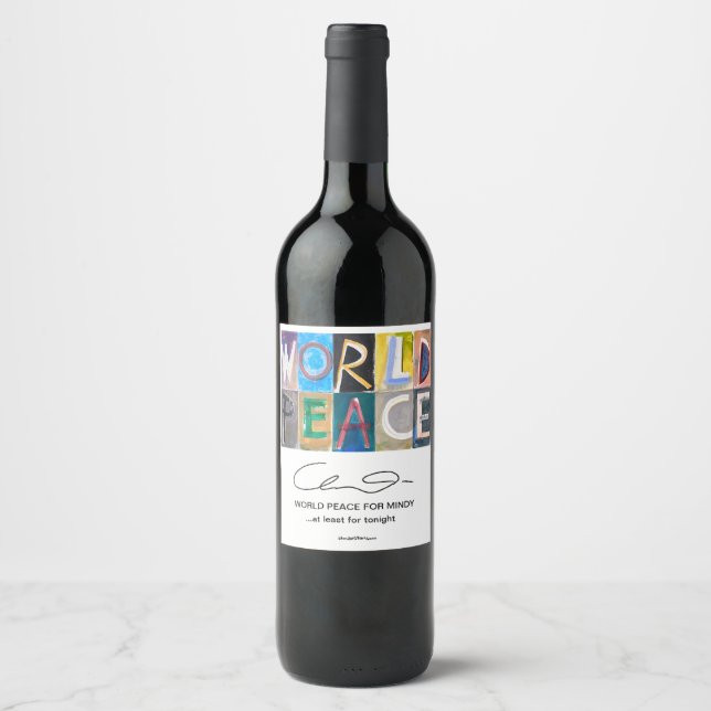 WORLD PEACE FOR MINDY Food and Beverage Label Set (Front)