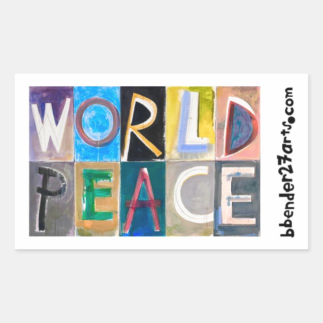 WORLD PEACE FOR MINDY STICKER (Front)