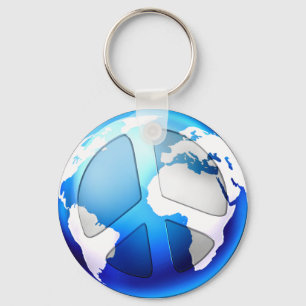 WORLD PEACE GLOBE KEYCHAIN