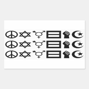 World Peace & Human rights Square Sticker