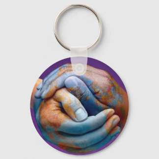 World Peace in My Hands Keychain