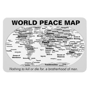 World Peace Map Magnet