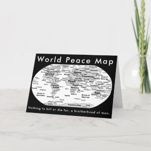 World Peace Map, Peace on Earth Holiday Card
