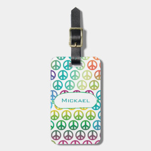 World Peace Monogram Luggage Tag