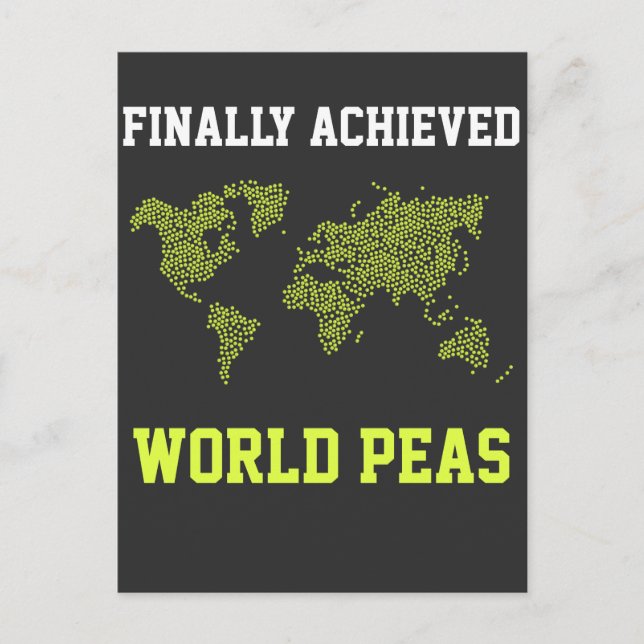World peace on earth Freedom Achieved world peas Postcard (Front)