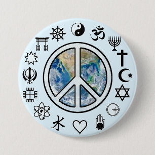 World Peace - Peace on Earth 3 Inch Round Button