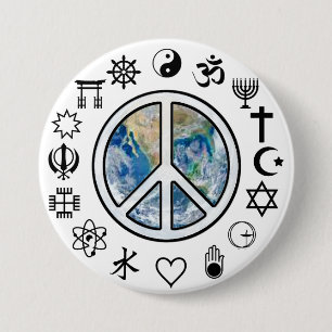 World Peace - Peace on Earth 3 Inch Round Button