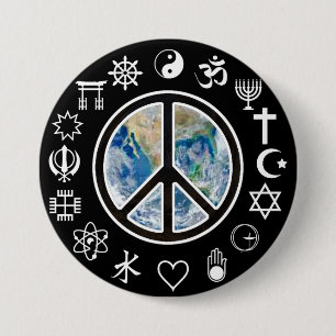 World Peace - Peace on Earth 3 Inch Round Button