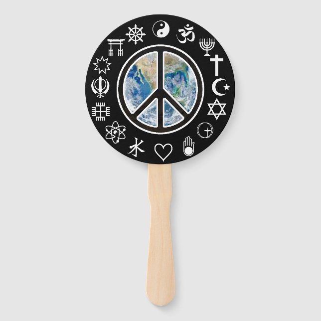 World Peace - Peace on Earth Hand Fan (Front)